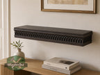 Carved Solid Oak Wall Shelf with Gothic Arch Pattern, Floating Display Shelf, Medieval and Dark Academia Home Decor