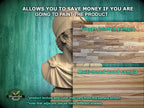Pericles Bust, Hand-Finished Wood Sculpture | Ancient Athens Decor