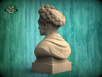 Frida Kahlo Bust | Carved & Hand-Finished Wood Statue | Gift for Art Lovers