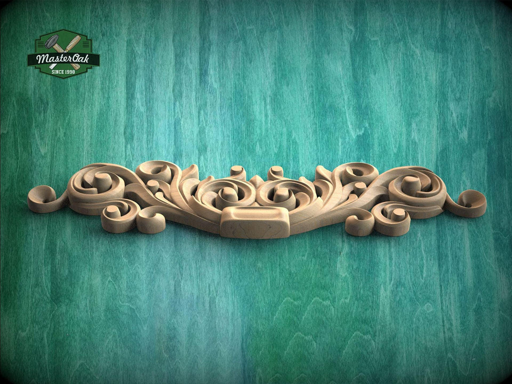 a wood carving pattern on a green background