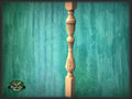 Carved Wood Stair Baluster, Ash Wood Banister (35.4 inch)
