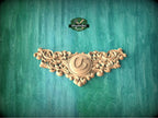 Personalized Eternal Carved Onlay with Cross, Unpainted, 1pc, Home Wall Embellishments, Furniture Carving, Ornamental Woodwork