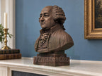 John Adams Bust, Hand-Finished Wood Sculpture | American Presidents Decor