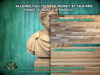 Marcus Aurelius Bust, Hand-Finished Wood Sculpture | Stoic Philosophy Decor