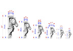 A series of measurements and dimensions for various horse-shaped objects, ranging from 5.3" to 20" in height.
