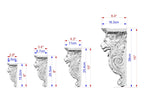 Unpainted Lion Corbel, Decorative Wood Wall Bracket, Home Decor, 1pc