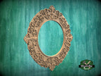 Elegant Baroque Style Carved Wooden Mirror Frame - Floral Majesty: Ornate Mirror Elegance, 1 pc, Unpainted, Home Wall Embellishment
