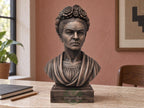 Frida Kahlo Bust | Carved & Hand-Finished Wood Statue | Gift for Art Lovers