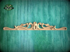 Classical Wood Door Header, Ribbon and Scroll Wood Applique for Above Door Decor, Decorative Pediment over Door