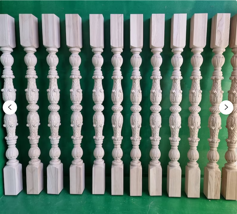Buy 3rd Payment Carved Balustrade of Ash Wood - MasterOak