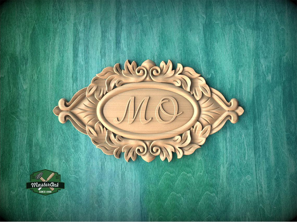 Personalized Scrollleaf Elegance – Decorative Emblem