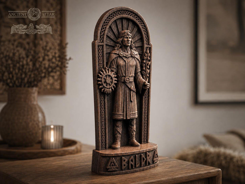 Norse God Baldr Statue – Pagan Altar Decor and Mythology Art