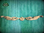 Versatile Beauty: Elegant Horizontal Carved Onlay for Any Space, Unpainted, 1pc, Home Wall Embellishments, Furniture Carving, Wood Applique