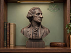 George Washington Bust, Hand-Finished Wood Sculpture | 1st President Decor