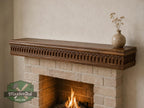 Carved Solid Oak Wall Shelf with Gothic Arch Pattern, Floating Display Shelf, Medieval and Dark Academia Home Decor