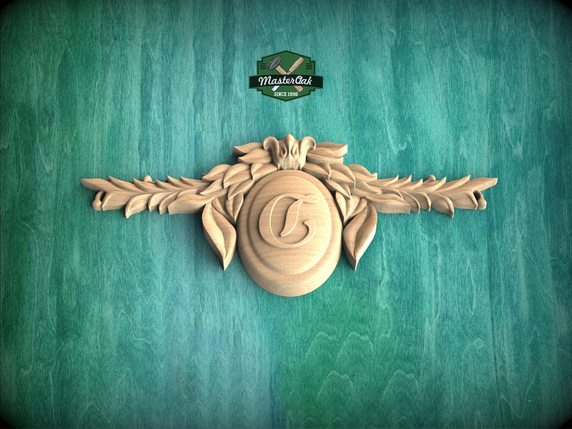 Personalized Verdant Honor – Leaf Monogram Panel