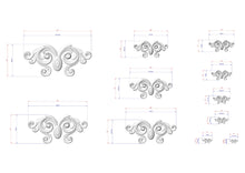 Load image into Gallery viewer, a drawing of some type of decorative object
