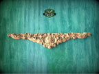 Personalized Carved Regal Crest Wooden Applique, Baroque Scrollwork Elegance, 1pc, Home Wall Embellishments, Furniture Carving