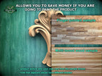 The image is a promotional advertisement for Master Oak Paint, showcasing a variety of wood samples available for painting. The samples include a finger-jointed sample, a multi-toned wood sample, and a product texture and color that may vary from the sample shown. The ad emphasizes that the product texture and color may differ from the sample, and notes that adjacent pieces have different shades.