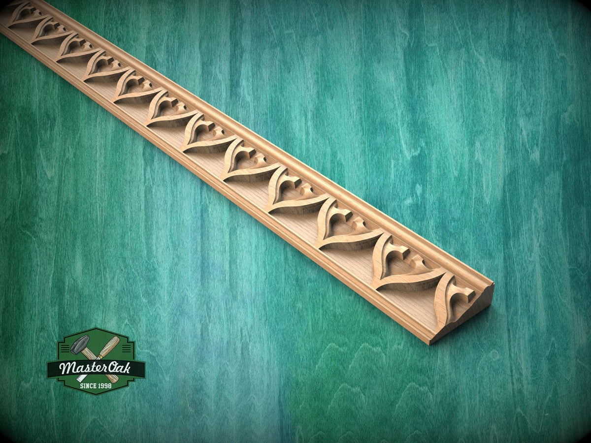Gothic Wooden Molding – Elegant Carved Trim for Cabinets and Vintage Home Decor