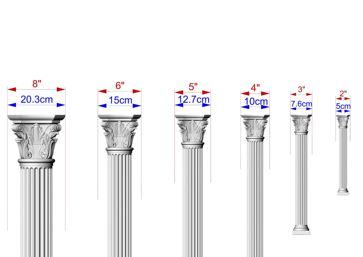 The Elegant Wooden Ionic Column, Ionic Wood Column for Architectural Beauty, 1pc, Unpainted