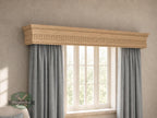 Carved Wooden Curtain Cornice, Classical Window Valance, Unfinished Solid Wood