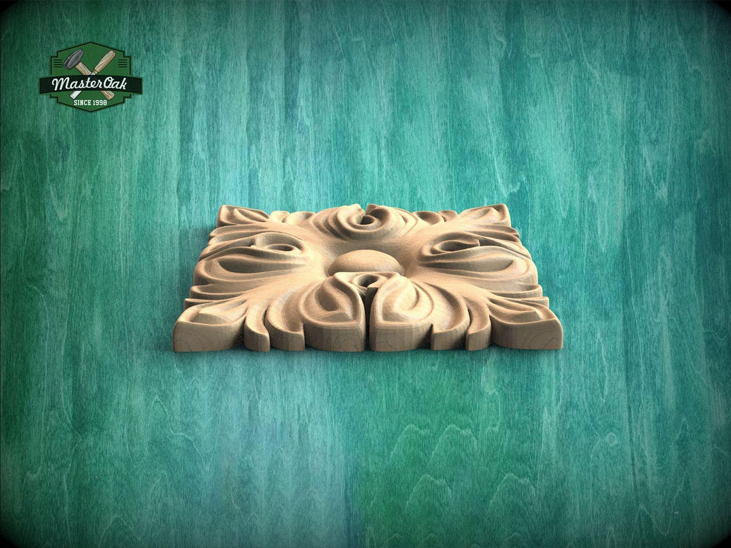 Acanthus Rosette – Classic Decorative Wood Carving for Furniture and Wall Panels