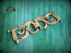 Personalized Unpainted Wood Carved Applique Onlay, 1pc, Home Wall Embellishments, Furniture Carving, Wood Onlay