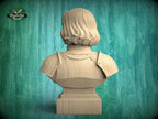 Joan of Arc Bust, Hand-Finished Wood Sculpture | Gift for Strong Women