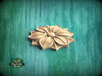 Wooden Rosette – Eight-Petal Floral Carving with Smooth Relief