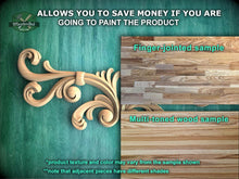 Load image into Gallery viewer, Grand Scroll Wood Applique – Ornamental Crest with Flowing Curves
