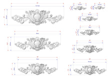 Load image into Gallery viewer, Baroque Crest with Cartouche – Ornate Carved Wood Applique for Furniture
