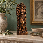 Medusa Gorgon Statue with Snakes, Wooden Greek Mythology Figurine, Serpent Woman Sculpture, Gothic Altar Decor, Fantasy Gift