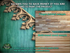 Carved Gothic Wood Trim – Decorative Molding Border for Furniture or Wall Panels