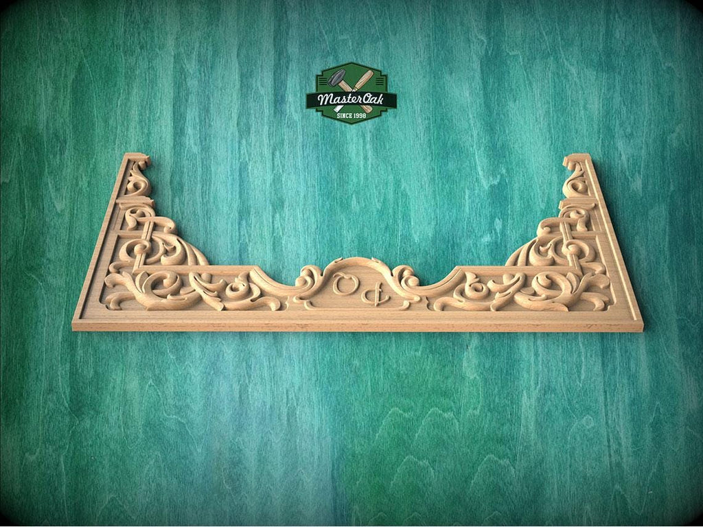 Personalized Elegant Carved Wood Arch Onlay – Artistic Arch Enhancement, 1pc, Unfinished, Home Wall Embellishments, Furniture Carving