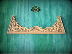 Personalized Elegant Carved Wood Arch Onlay – Artistic Arch Enhancement, 1pc, Unfinished, Home Wall Embellishments, Furniture Carving