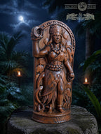 Hawaiian Goddess Kapo Statue: Oak Altar Piece, Polynesian Decor