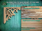 Gothic Bat Corner Brackets – Wooden Arch Decor for Cabinet or Door Frame, Set of 2pcs