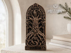 Yggdrasil Wooden Carving | Norse Tree of Life | Viking Altar & Home Decor