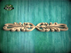 Symmetrical Wood Applique with Stylized Drop Scrolls