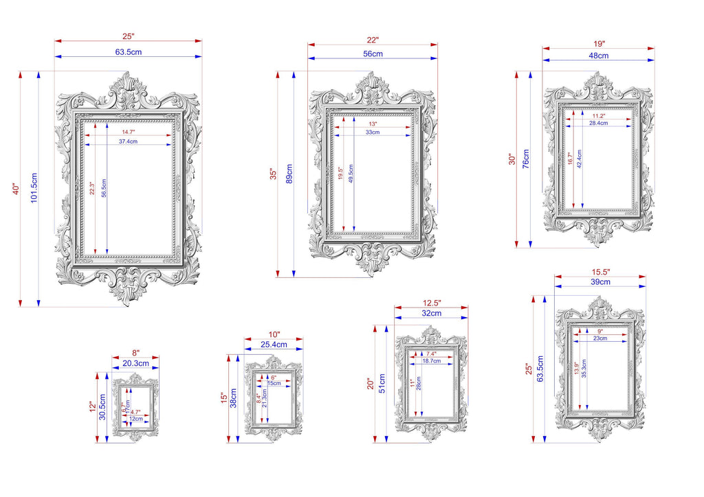 Luxurious Baroque Wooden Frame with Intricate Carvings for Mirrors and Art, 1pc, Carved Frame, carved decoration of wood, wooden art