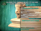 Carved Bison Newel Finial – Wooden Buffalo Head for Bed Post or Stair Post