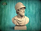 Pericles Bust, Hand-Finished Wood Sculpture | Ancient Athens Decor