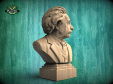 Load image into Gallery viewer, Einstein Bust | Carved and Hand-Finished Wood Statue | Gift for Scientists &amp; Physicists
