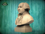 John Adams Bust, Hand-Finished Wood Sculpture | American Presidents Decor