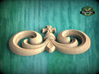 Noble Cross and Spiral Wood Onlay – Classical Elegance for Interiors, 1 pc, Unpainted, Home Wall Embellishments, wooden trims, wood decor