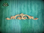 Baroque-Style Wood Applique with Curved Acanthus Leaves