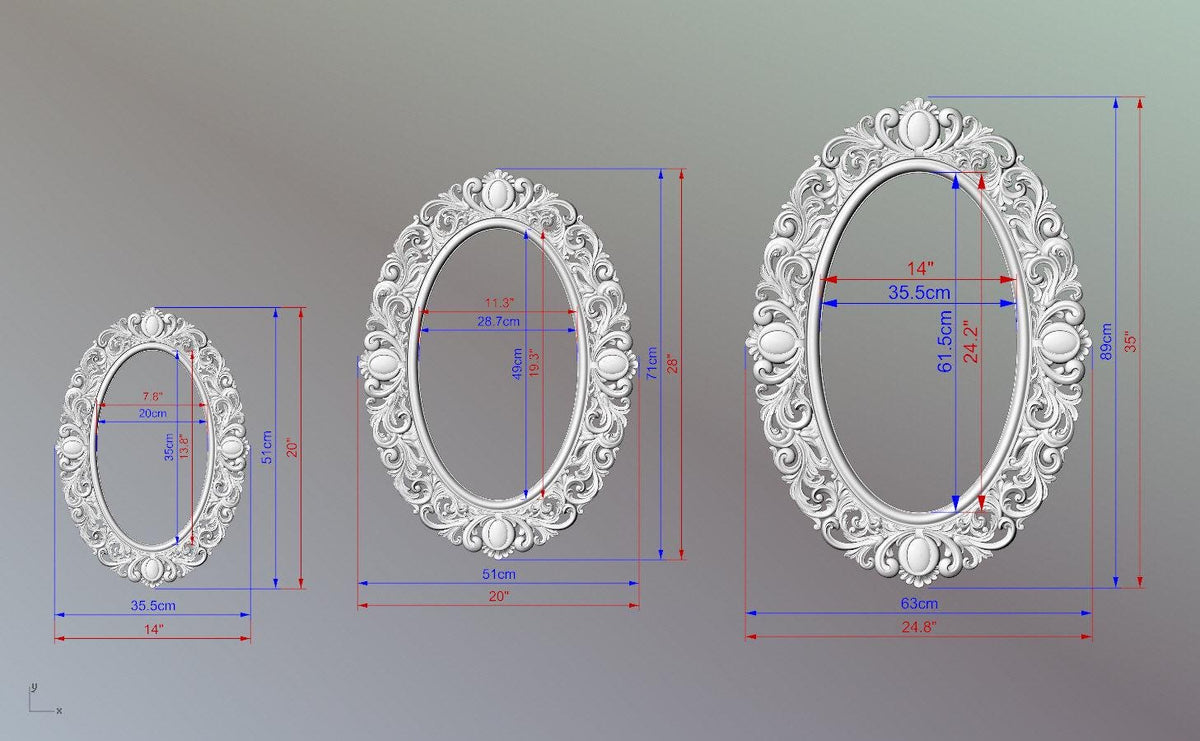 Large Carved Mirror Frame, Unpainted