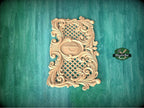 Personalized Carved Wooden Lattice Panel, Classical Design Element, Carved Wood Onlay, 1pc, Unpainted, Furniture Carving, Wood Onlay