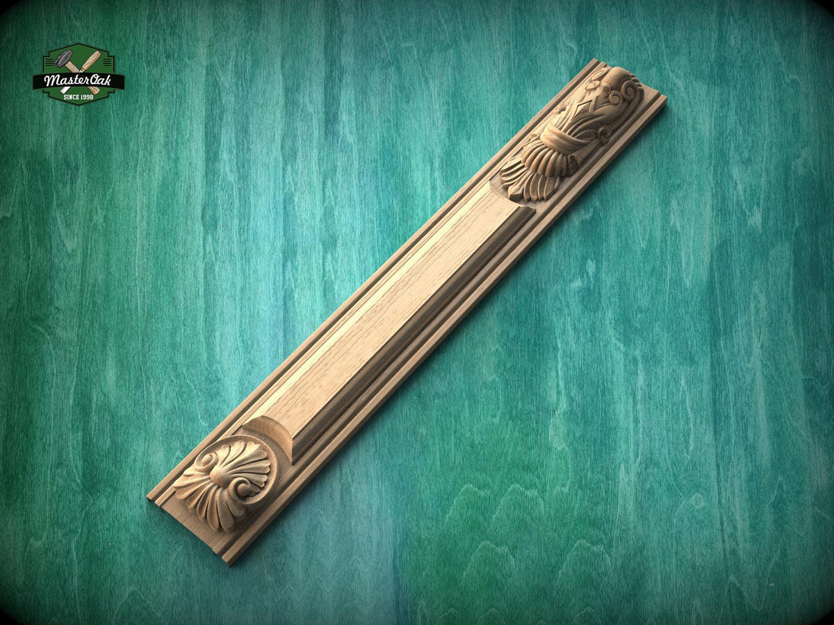 Carved Wood Pilaster, Antique Style Ionic Column
